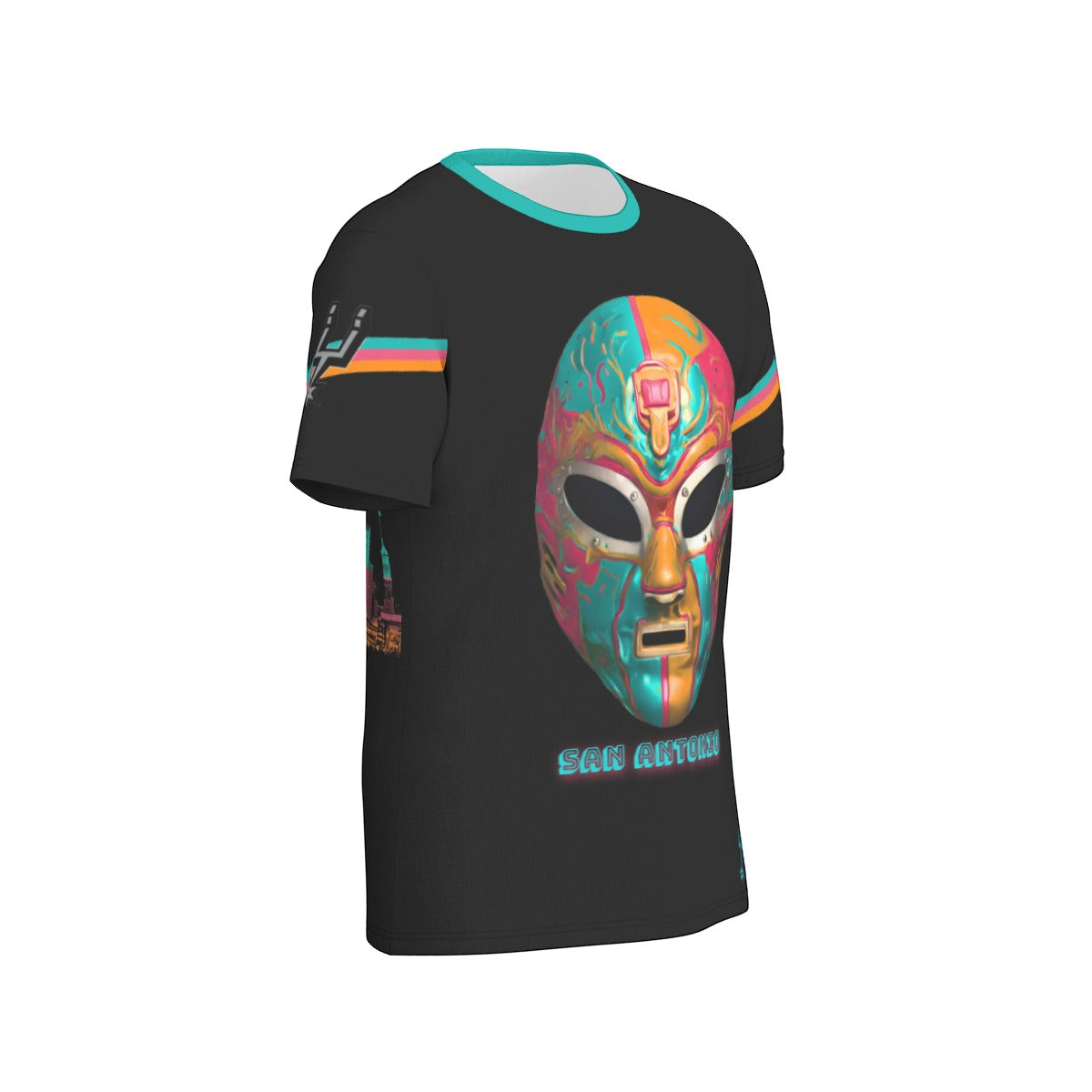 San Antonio Basketball Wrestling Mask T-Shirt