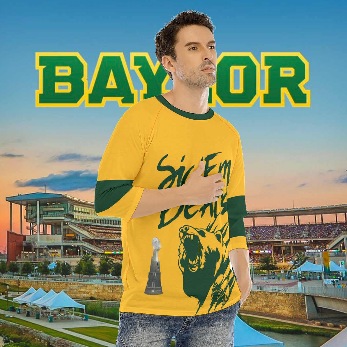 Men's Baylor O-neck Raglan Sleeve T-shirt