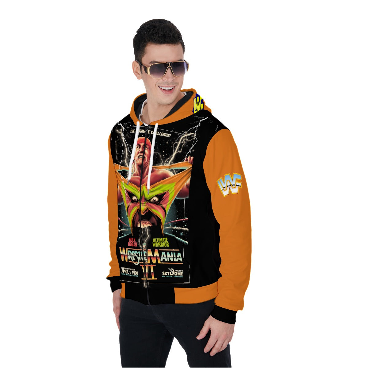 WWE Hogan Warrior Wrestlemania Zip Up Hoodie