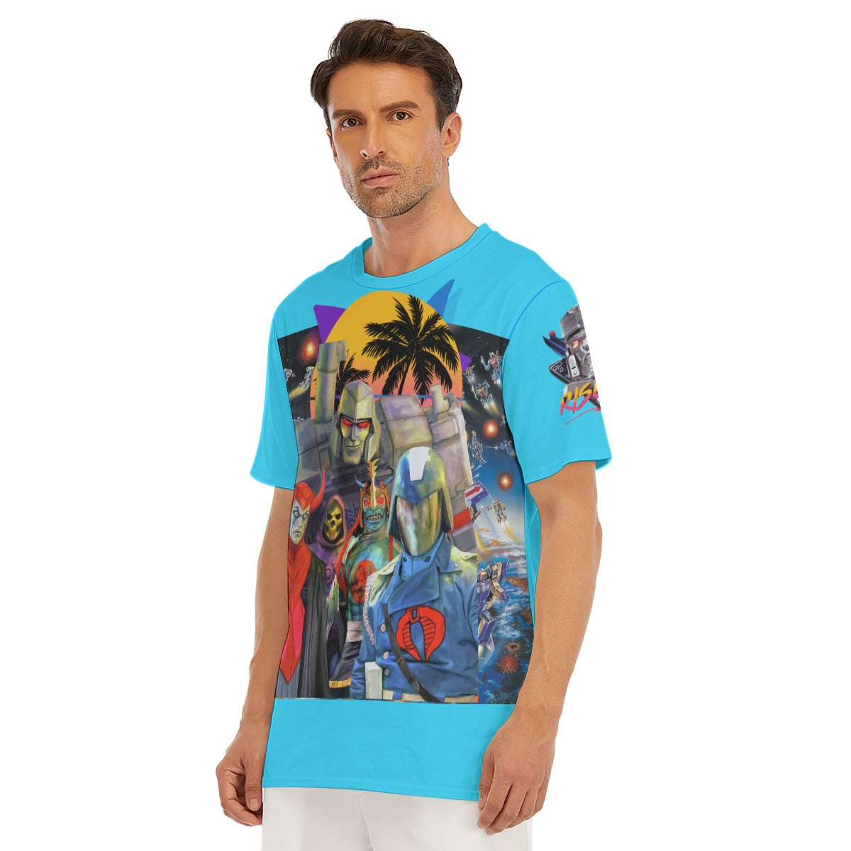 Men's 1980s Cartoon Villains Shirt Blue