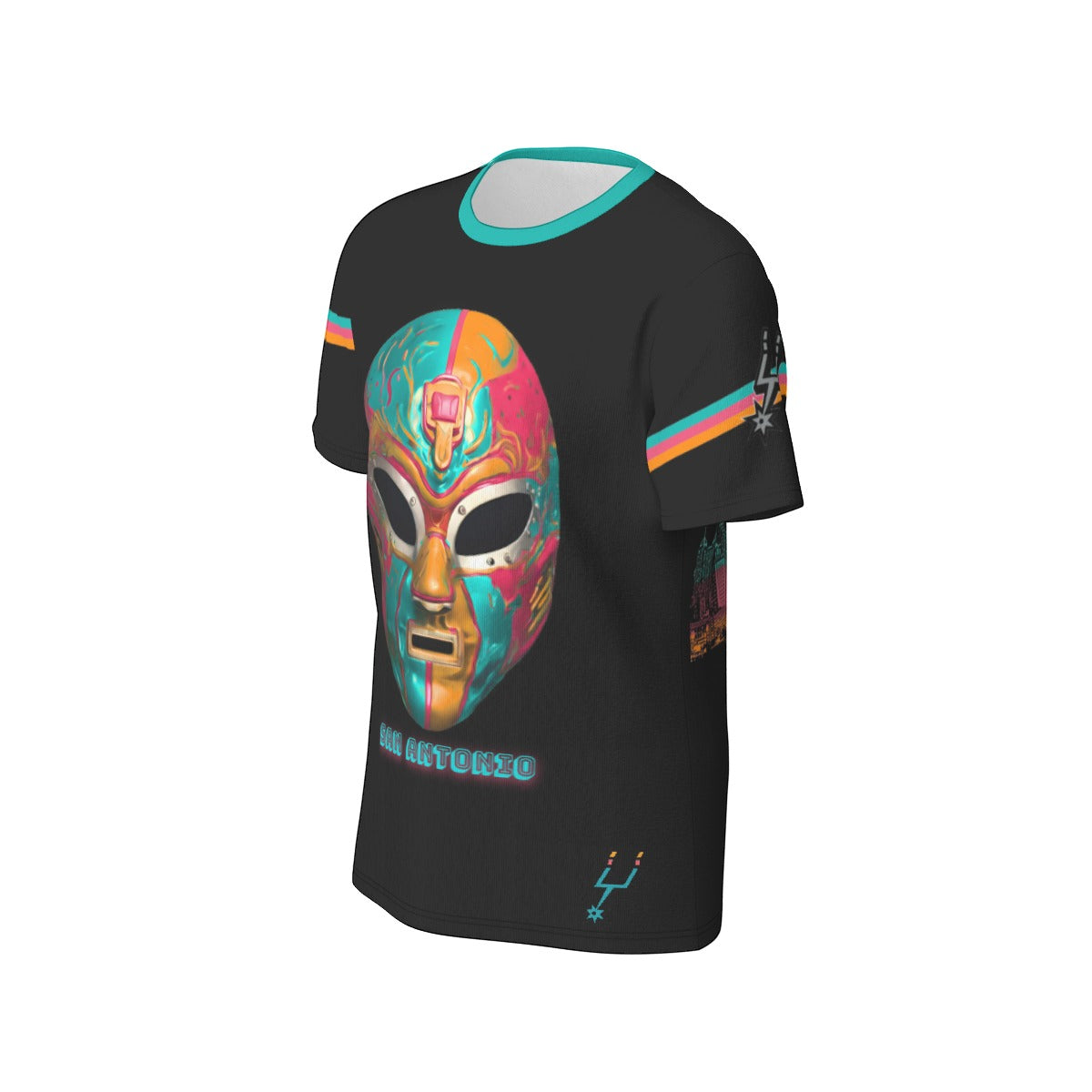 San Antonio Basketball Wrestling Mask T-Shirt