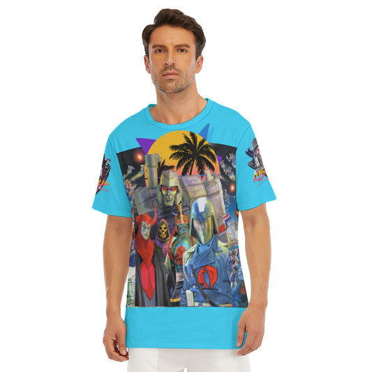 Men's 1980s Cartoon Villains Shirt Blue