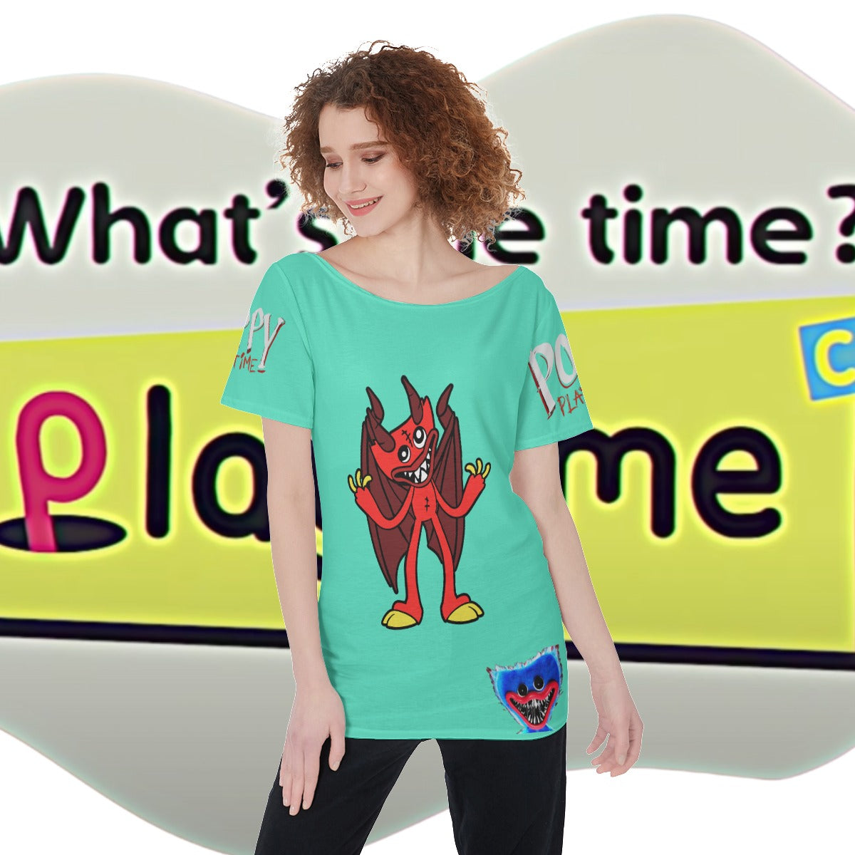 Women's Scary Larry Poppy Playtime Shirt