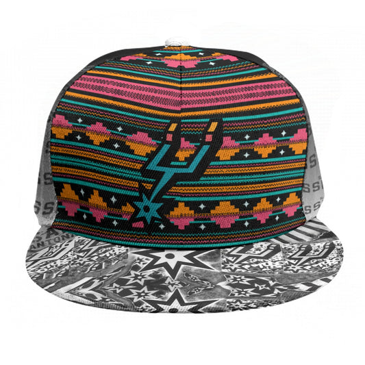 San Antonio Basketball Serape Baseball Cap With Flat Brim