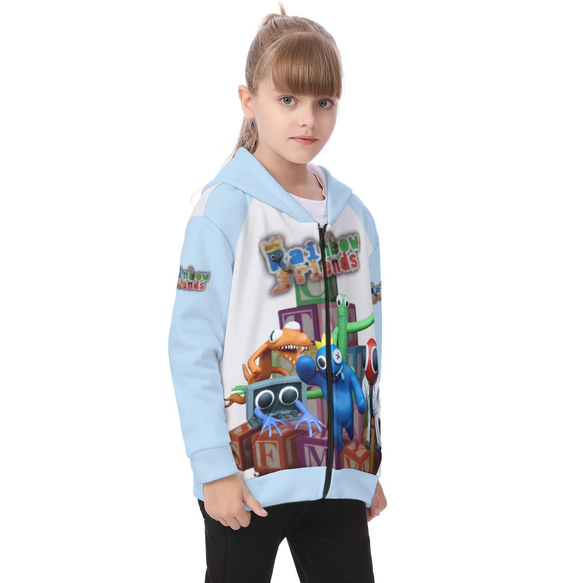 Kid's Rainbow Friends Heavy Fleece Zip Up Hoodie