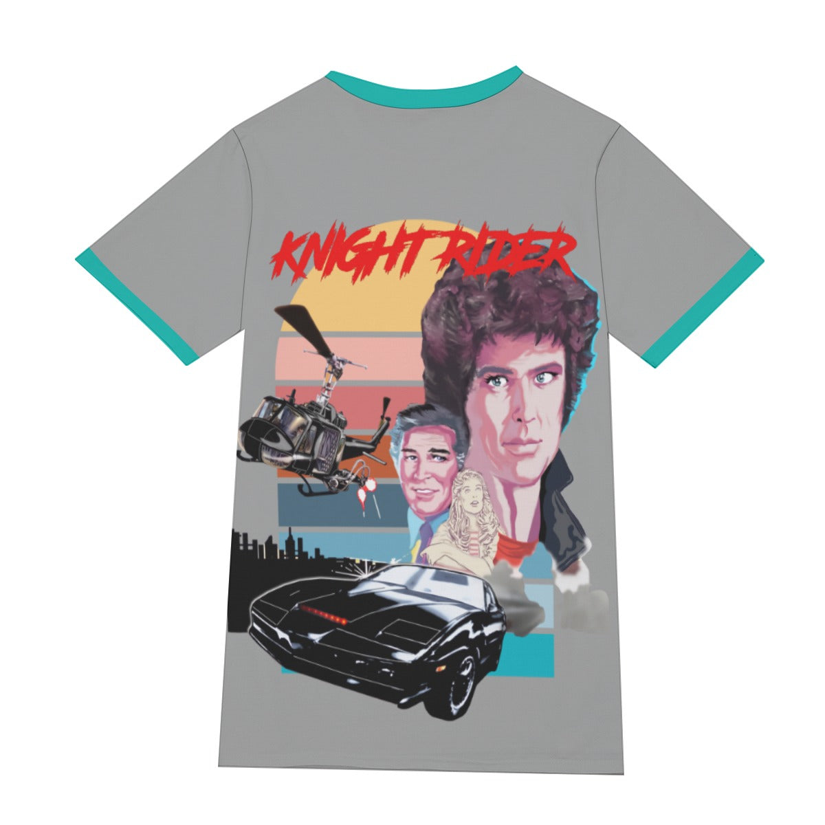 Knight Rider Shirt Gray Blue