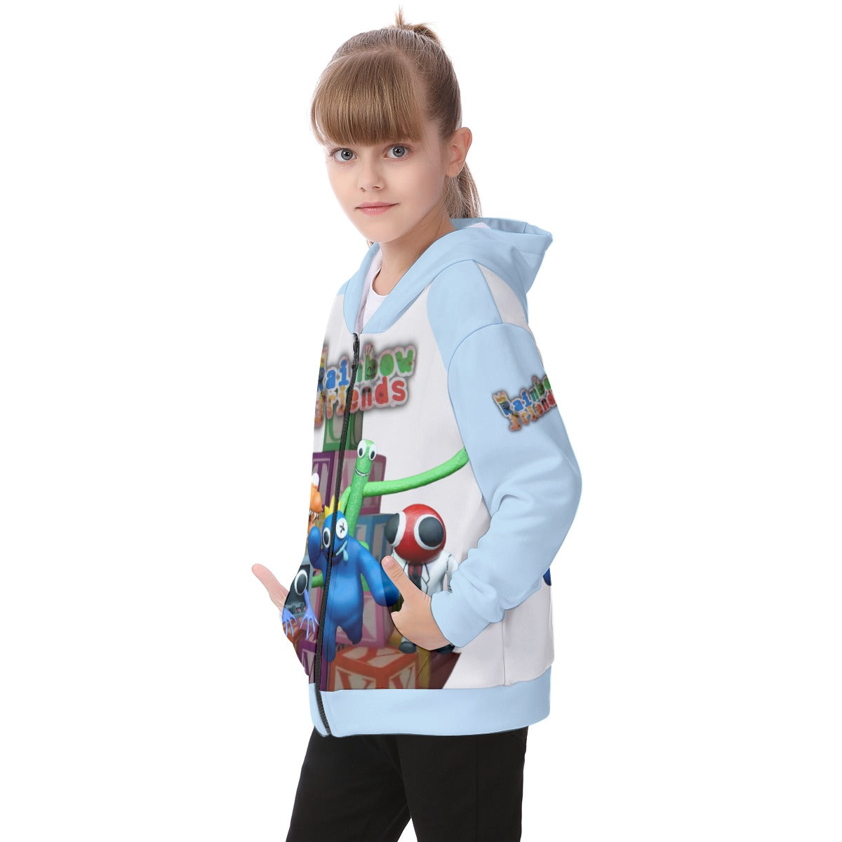 Kid's Rainbow Friends Heavy Fleece Zip Up Hoodie