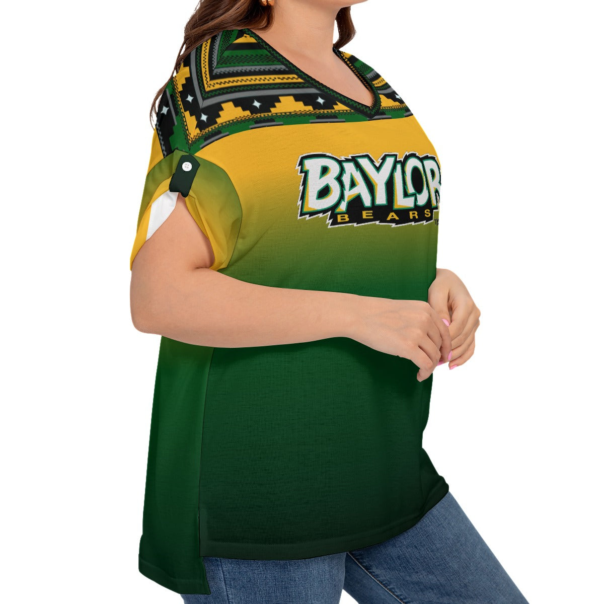 Women's Waco University Drop-shoulder Short Sleeve T-shirt (Plus Size)