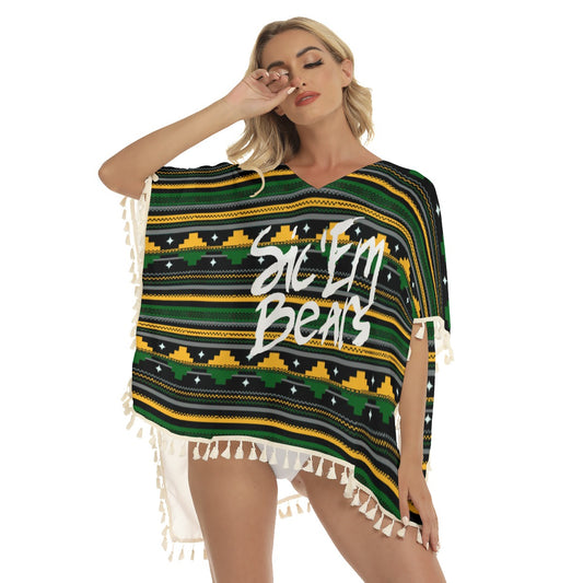 Womens Waco University Square Fringed Shawl