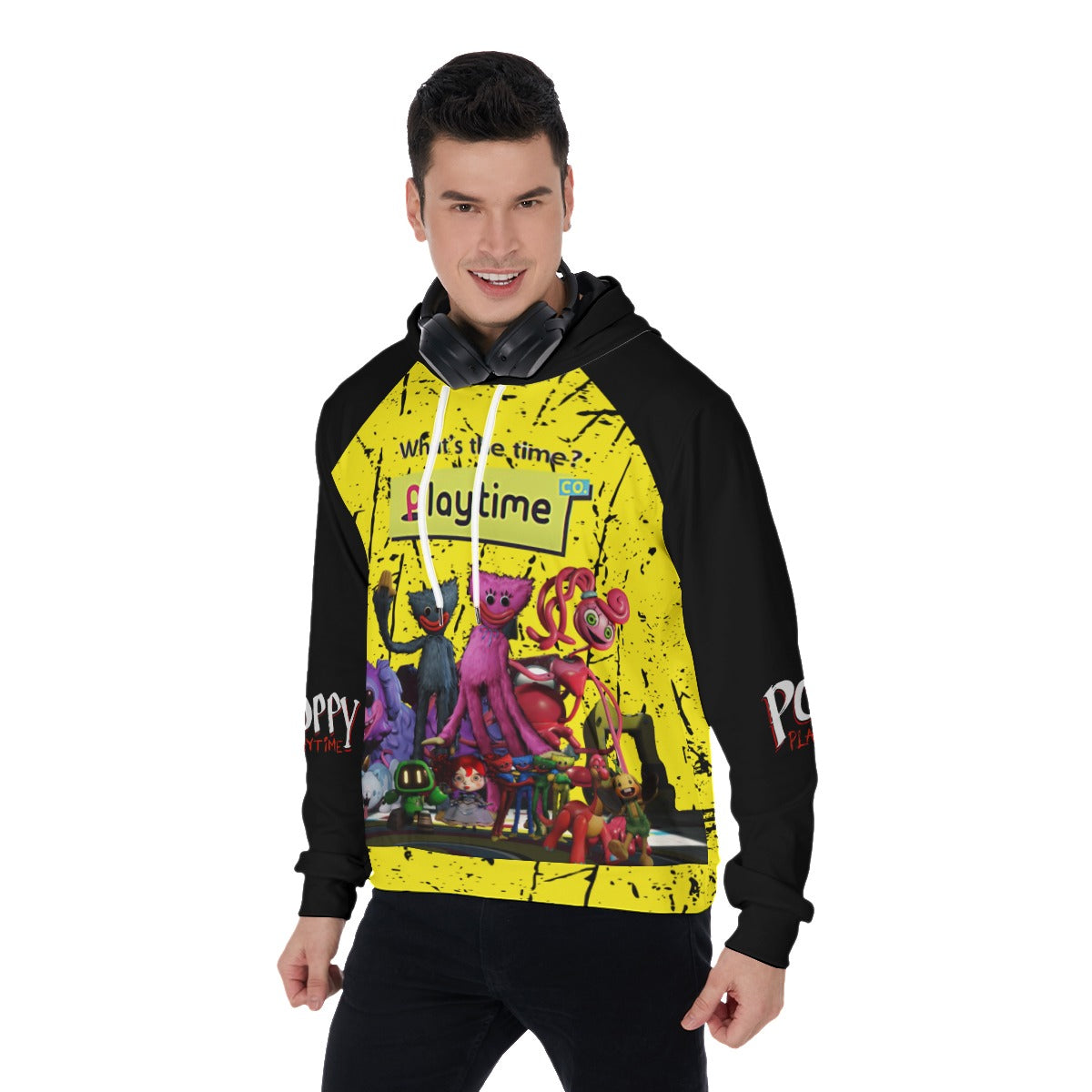 Mens Poppy Playtime Huggy Wuggy Pullover Hoodie