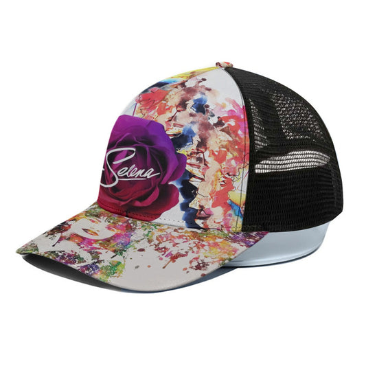 Selena Baseball Cap With Black Half-mesh